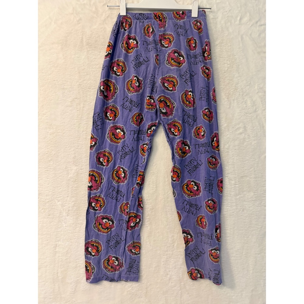 Muppets Animal Pajama Pants Purple Party‎ Animal Cotton Lounge Sleepwear Small